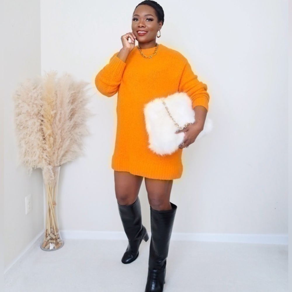 Yellow knit sweater